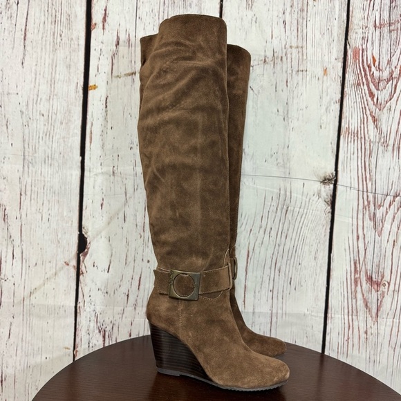 BCBGeneration women’s Brown Suede Leather above the Knee-High Boots size 6.5 GUC - Picture 7 of 14